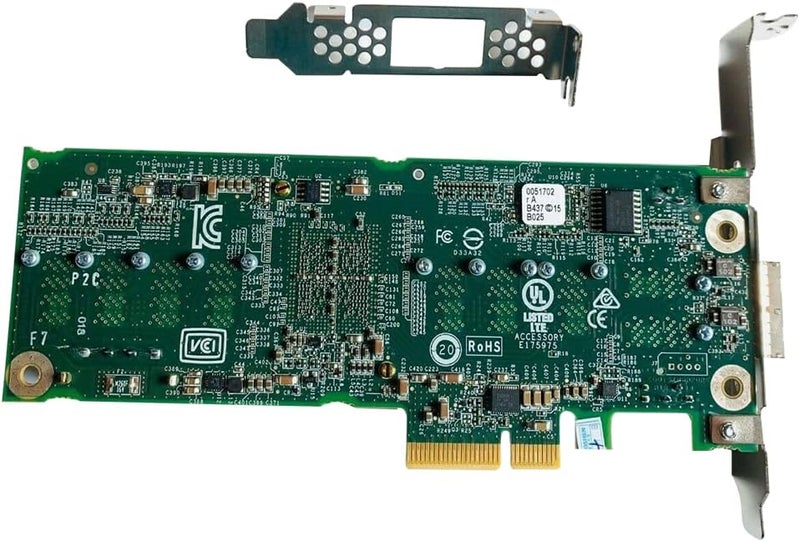 LAMPAN 12Gb/s SAS Expander Card Adaptec AEC-82885T, 9-Connector (7X Internal SFF-8643 + 2X External SFF-8644), PCIe Slot Power, SES-2/SGPIO, for LSI HBA/RAID, TrueNAS unRAID Proxmox ESXi JBOD - Image 2